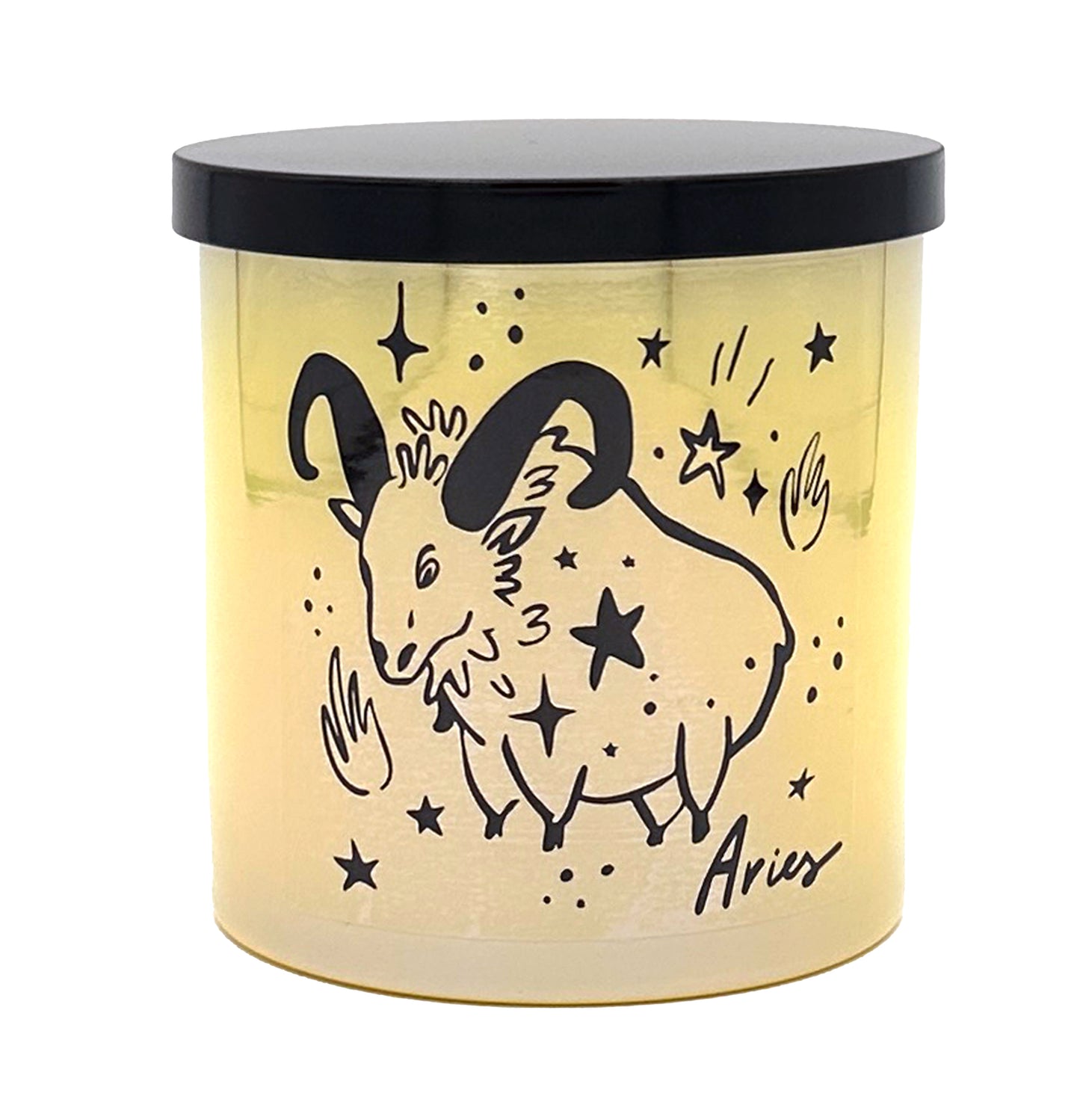 Aries: Black Amber, Zodiac Soy Candle