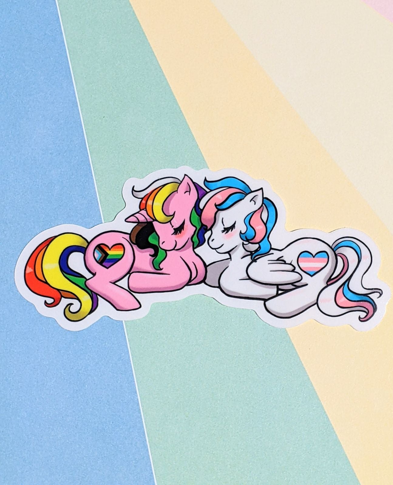 Pride Ponies Sticker / Artwork by Laura Overstrom